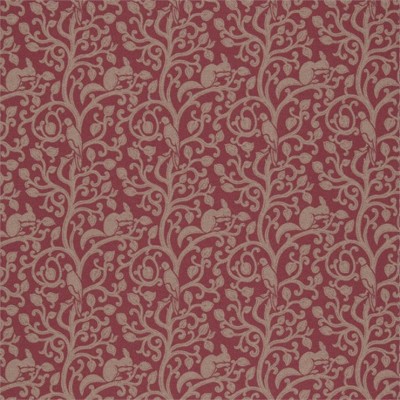 Фото Ткань портьерная с рисунком - Орнамент - стиль Английский - Красный - Купить в Интернет-магазине