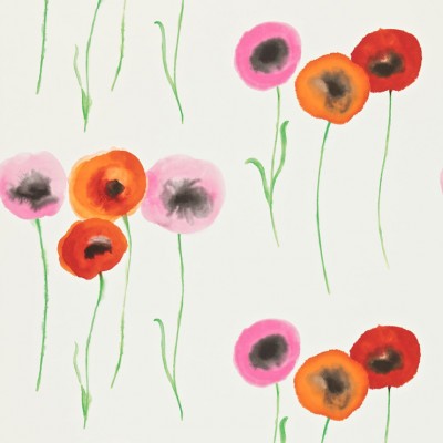 Фото Обои с рисунком - Цветы - стиль Английская классика - Белые - Купить в Интернет-магазине