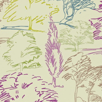 Фото Обои с рисунком - Растение - стиль Английская классика - Бежевые - Купить в Интернет-магазине