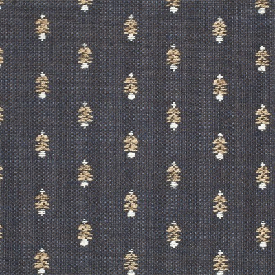 Фото Ткань портьерная с рисунком - Орнамент - стиль Английский - Синий - Купить в Интернет-магазине