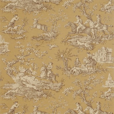 Фото Обои с рисунком - Туаль - стиль Английская классика - Желтые - Купить в Интернет-магазине