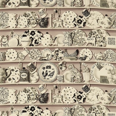 Фото Ткань портьерная с рисунком - Крупный декор - стиль Английский - Светло-коричневый - Купить в Интернет-магазине