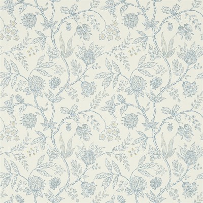 Фото Обои с рисунком - Цветы - стиль Английская классика - Белые - Купить в Интернет-магазине