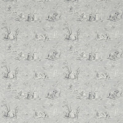 Фото Ткань портьерная с рисунком - Туаль - стиль Английский - Светло-серая - Купить в Интернет-магазине