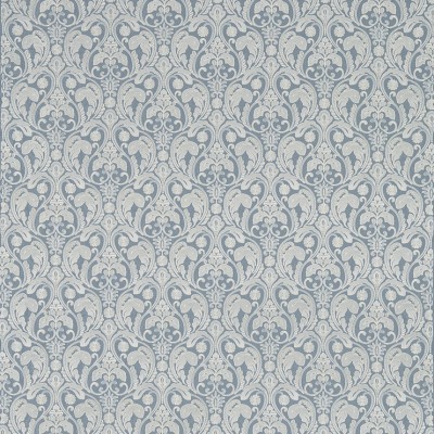 Фото Ткань портьерная с рисунком - Дамаск - стиль Английский - Синий - Купить в Интернет-магазине