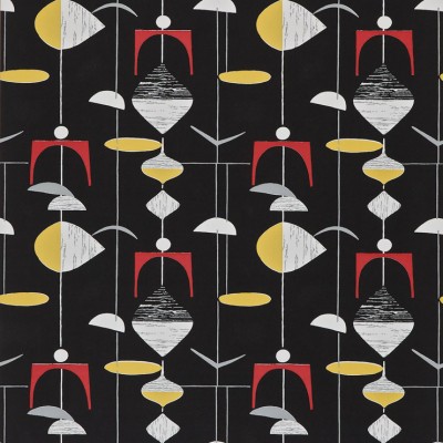 Фото Обои с рисунком - Орнамент - стиль Английская классика - Черные - Купить в Интернет-магазине