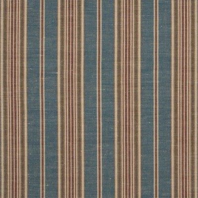 Фото Ткань портьерная с рисунком - Полоски - стиль Английский - Синие - Купить в Интернет-магазине