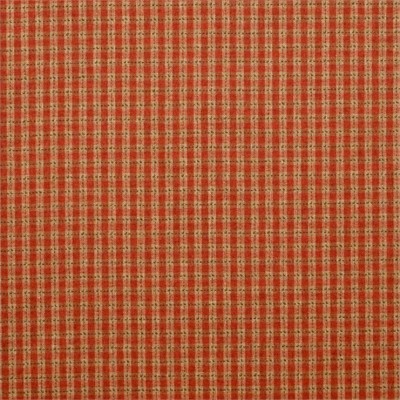 Фото Ткань портьерная с рисунком - Клетка - стиль Английский - Оранжевая - Купить в Интернет-магазине