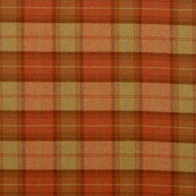 Фото Ткань портьерная с рисунком - Клетка - стиль Английский - Оранжевая - Купить в Интернет-магазине