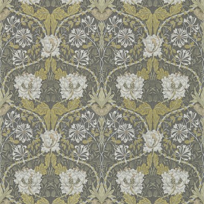 Фото Обои с рисунком - Растение - стиль Английская классика - Серые - Купить в Интернет-магазине