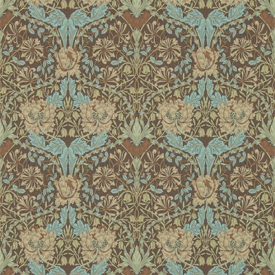 Фото Обои с рисунком - Растение - стиль Английская классика - Коричневые - Купить в Интернет-магазине