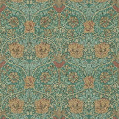 Фото Обои с рисунком - Растение - стиль Английская классика - Зеленые - Купить в Интернет-магазине