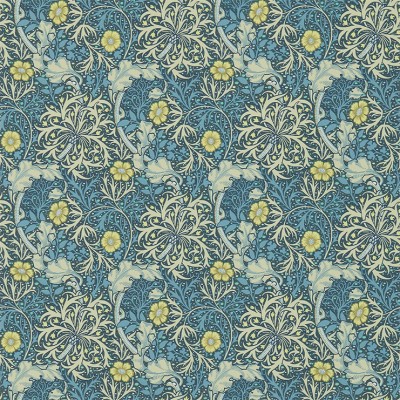 Фото Обои с рисунком - Растение - стиль Английская классика - Синие - Купить в Интернет-магазине