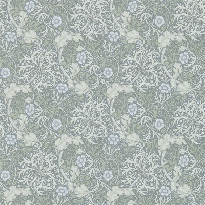 Фото Обои с рисунком - Растение - стиль Английская классика - Серебристые - Купить в Интернет-магазине