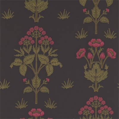 Фото Обои с рисунком - Растение - стиль Английская классика - Черные - Купить в Интернет-магазине