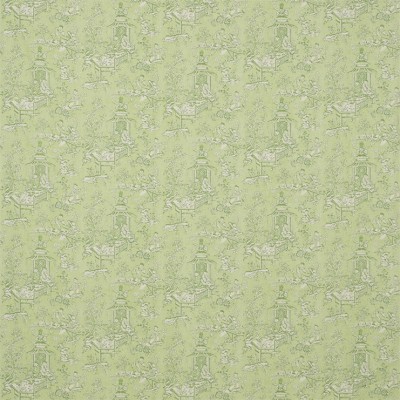 Фото Ткань портьерная с рисунком - Туаль - стиль Английский - Зеленая - Купить в Интернет-магазине