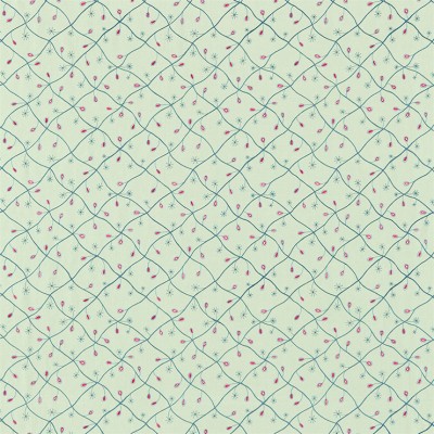 Фото Ткань портьерная с рисунком - Орнамент - стиль Английский - Бирюзовый - Купить в Интернет-магазине