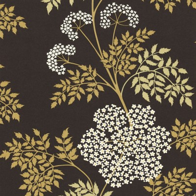 Фото Обои с рисунком - Растение - стиль Английская классика - Черные - Купить в Интернет-магазине