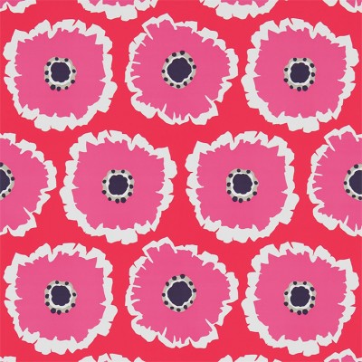 Фото Обои с рисунком - Цветы - стиль Английская классика - Красные - Купить в Интернет-магазине