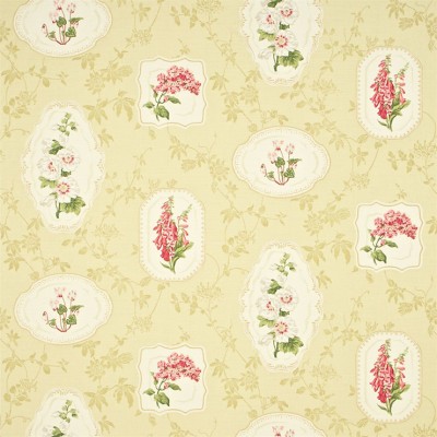 Фото Ткань портьерная с рисунком - Крупный декор - стиль Английский - Желтый - Купить в Интернет-магазине