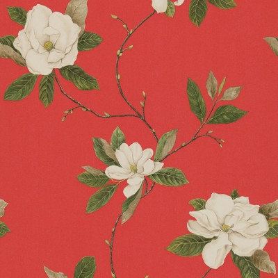 Фото Обои с рисунком - Цветы - стиль Английская классика - Красные - Купить в Интернет-магазине