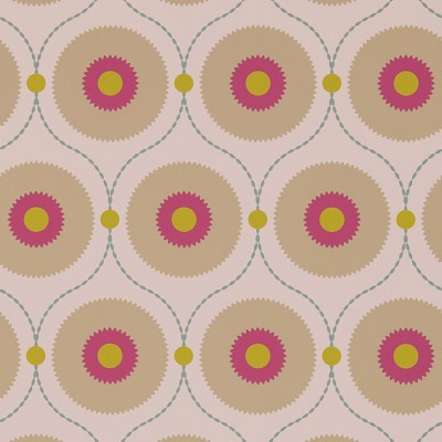 Фото Обои с рисунком - Орнамент - стиль Английская классика - Розовые - Купить в Интернет-магазине