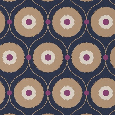 Фото Обои с рисунком - Орнамент - стиль Английская классика - Синие - Купить в Интернет-магазине