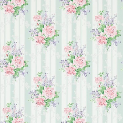 Фото Обои с рисунком - Цветы - стиль Английская классика - Голубы - Купить в Интернет-магазине