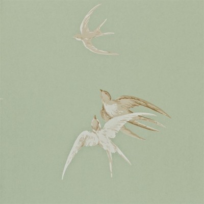 Фото Обои с рисунком - Орнамент - стиль Английская классика - Бирюзовые - Купить в Интернет-магазине