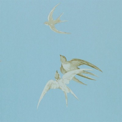 Фото Обои с рисунком - Орнамент - стиль Английская классика - Голубы - Купить в Интернет-магазине