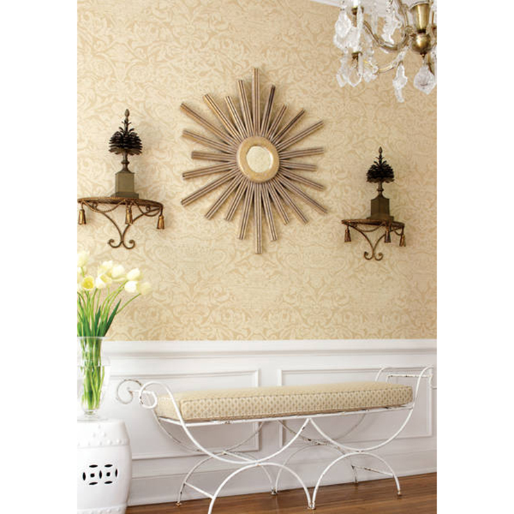 Фото Обои с рисунком - Дамаск - стиль Американский - Зеленые - Купить в Интернет-магазине