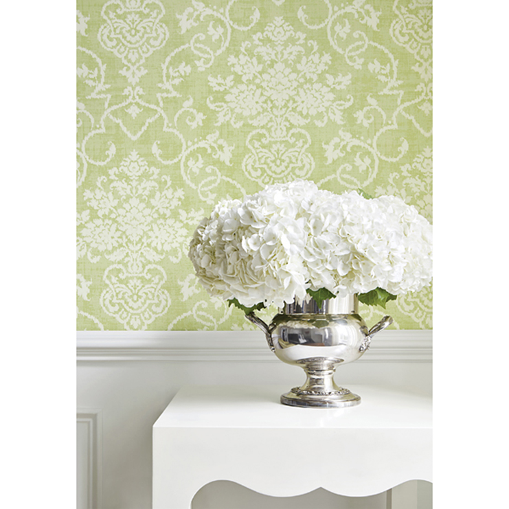 Фото Обои с рисунком - Дамаск - стиль Американский - Розовые - Купить в Интернет-магазине