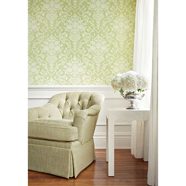 Фото Обои с рисунком - Дамаск - стиль Американский - Розовые - Купить в Интернет-магазине