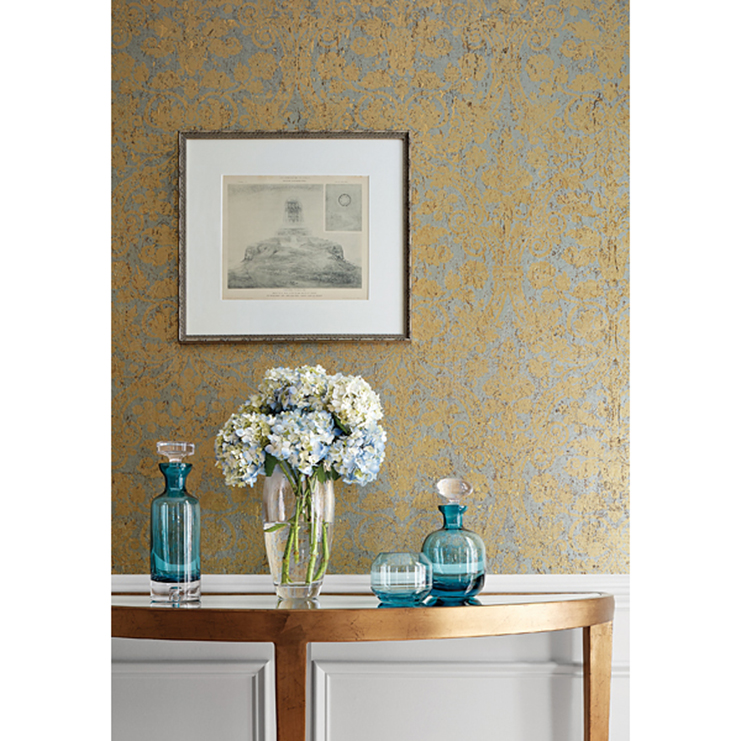 Фото Обои с рисунком - Дамаск - стиль Американский - Серые - Купить в Интернет-магазине