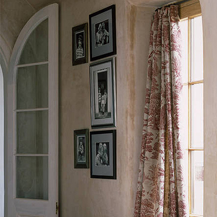 Фото Ткань портьерная с рисунком - Туаль - стиль Английский - Кремовая - Купить в Интернет-магазине