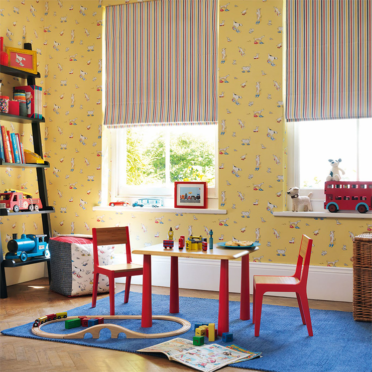 Фото Обои с рисунком - Детский рисунок - стиль Английская классика - Голубы - Купить в Интернет-магазине