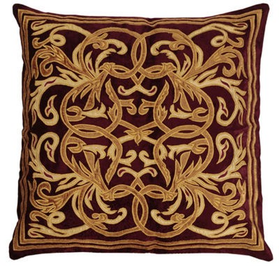 Фото Подушка декоративная - стиль Английский - Красная - Купить в Интернет-магазине