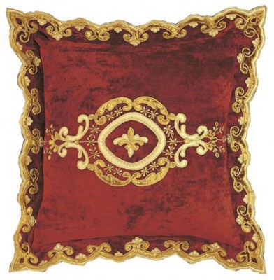 Фото Подушка декоративная - стиль Английский - Красная - В наличии - Купить в Интернет-магазине