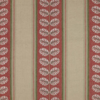 Фото Ткань портьерная с рисунком - Полоски - стиль Английский - Красные - Купить в Интернет-магазине