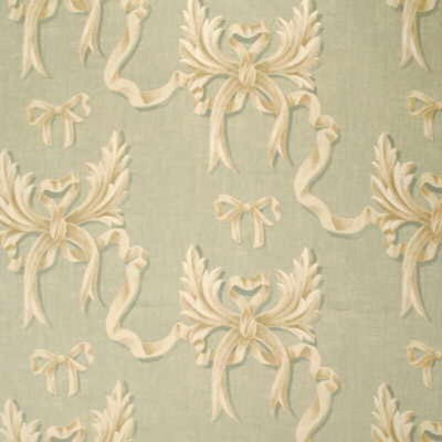 Фото Ткань портьерная с рисунком - Завиток - стиль Английский - Зеленый - Купить в Интернет-магазине