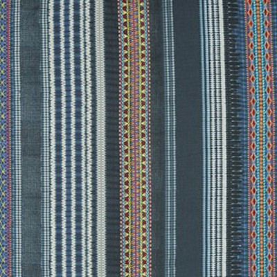 Фото Ткань портьерная с рисунком - Полоски - стиль Английский - Синие - Купить в Интернет-магазине