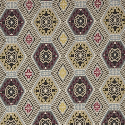 Фото Ткань портьерная с рисунком - Орнамент - стиль Английский - Серый - Купить в Интернет-магазине