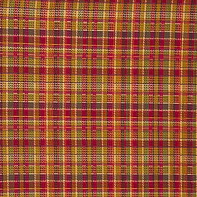 Фото Ткань портьерная с рисунком - Клетка - стиль Английский - Красная - Купить в Интернет-магазине