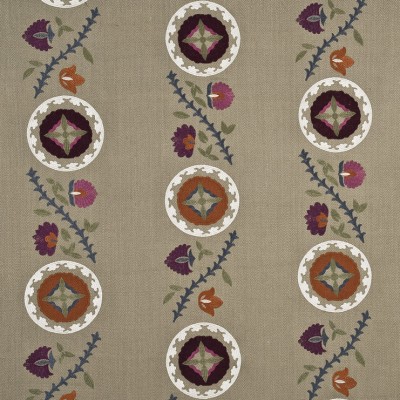Фото Ткань портьерная с рисунком - Орнамент - стиль Английский - Коричневый - Купить в Интернет-магазине
