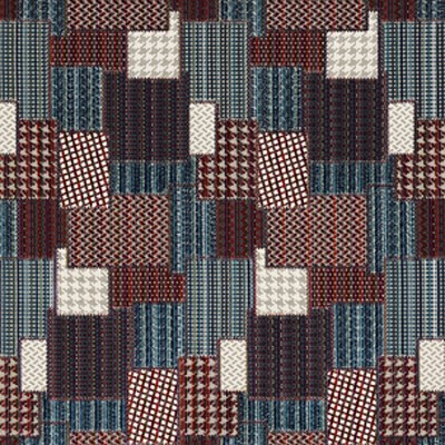 Фото Ткань портьерная с рисунком - Абстракция - стиль Английский - Синяя - Купить в Интернет-магазине