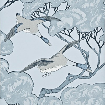 Фото Обои с рисунком - Крупный декор - стиль Английская классика - Голубы - Купить в Интернет-магазине