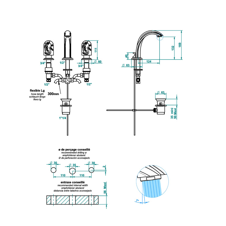 Фото Смеситель для раковины - стиль Европейский - Купить в Интернет-магазине