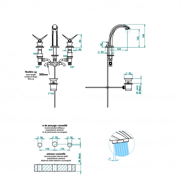 Фото Смеситель для раковины - стиль Европейский - Купить в Интернет-магазине