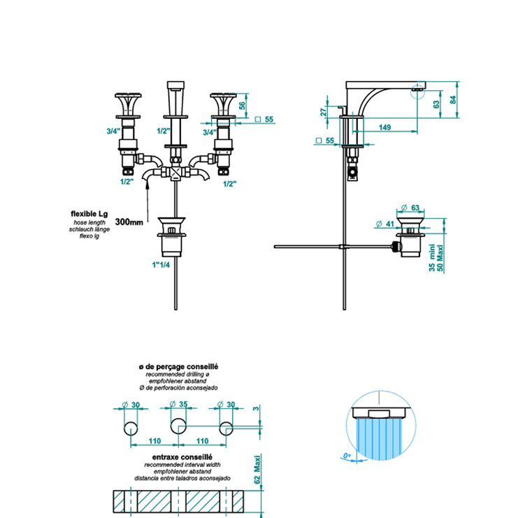 Фото Смеситель для раковины - стиль Европейский - Купить в Интернет-магазине