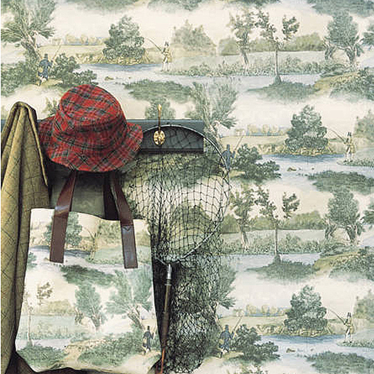 Фото Ткань портьерная с рисунком - Крупный декор - стиль Английский - Бежевый - Купить в Интернет-магазине